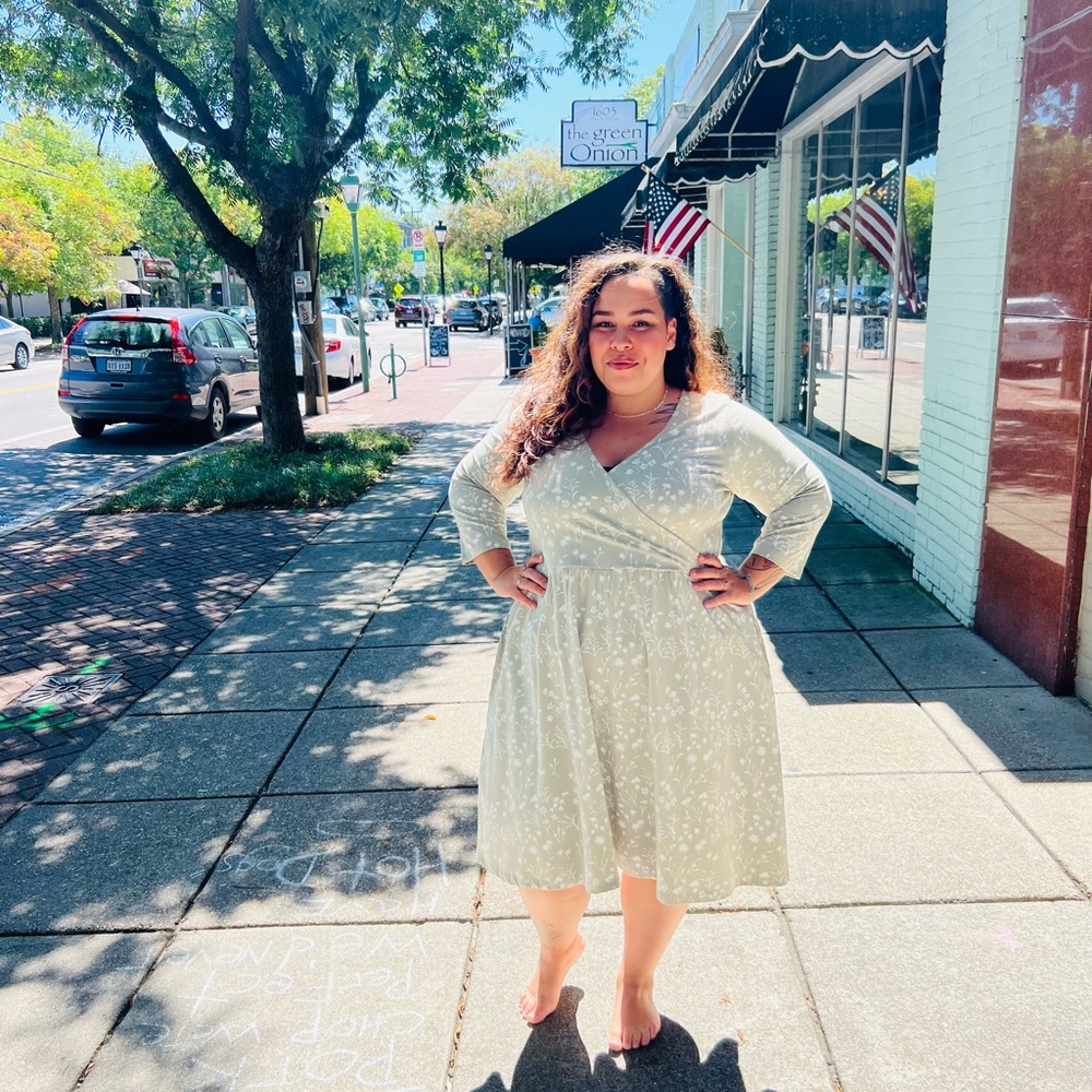 MATA TRADERS | Callie Long Sleeve Wrap Dress - Field Taupe